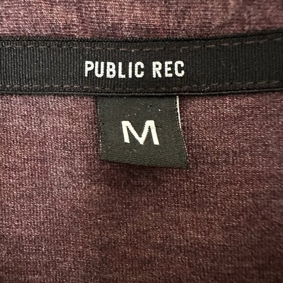 Public Rec Polo Shirt Mens Medium Maroon Short Sleeve Performance Stretch Casual - Picture 2 of 7